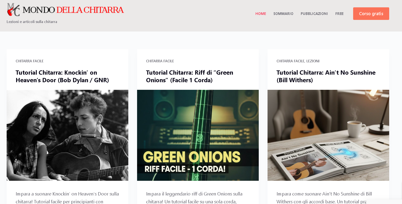 Corso Chitarra Gratis PDF o Online in 10 Lezioni | RGS